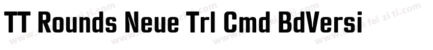 TT Rounds Neue Trl Cmd BdVersion字体转换